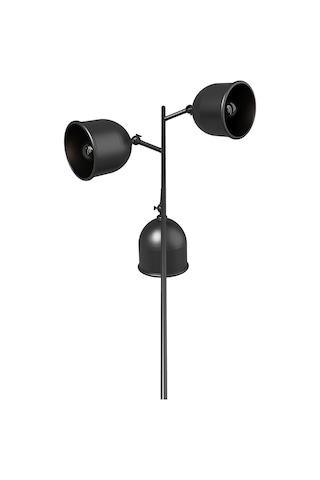 Flexart Modern 3 Başlıklı Siyah Metal Lambader Siyah