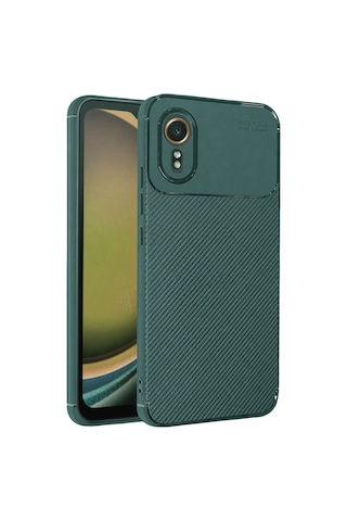 Cosmotex Newface Samsung Galaxy Xcover 7 Kılıf Auto Focus Karbon Kapak - Yeşil