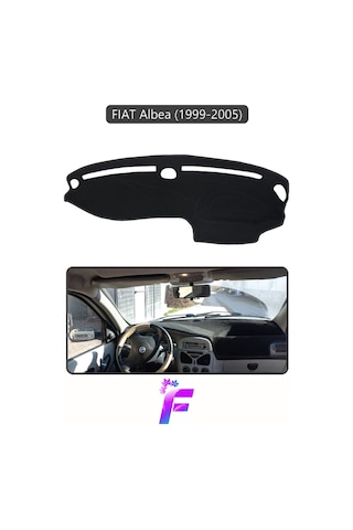 Fıat Albea 1999-2005 Araca Özel Torpido Örtüsü Ön Göğüs Kılıfı Tam Koruma Oto Aksesuar E48 Siyah