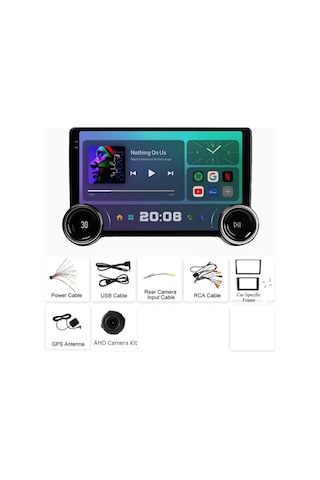 Navigold Stonex Universal Diamond 2k Android Çift Düğme 4+64gb Carplay Android Auto Qled Dsp Wi-fi 10.25"