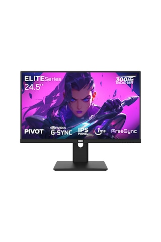Dragos EliteSeries E245FHD300 24.5" 1 MS 300 Hz FreeSync G-Sync IPS Pivot Oyuncu Monitörü