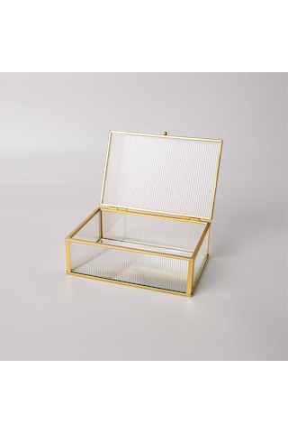 Linens Laveta 18x13x6 Cm Dekoratif Kutu Gold