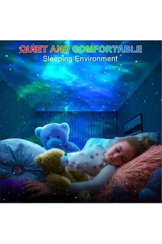 Torima Lw-6 Mini Beyaz Yıldız Projektör Astronot Işıklı Galaksi Samanyolu Projektör Gece Lambası Beyaz