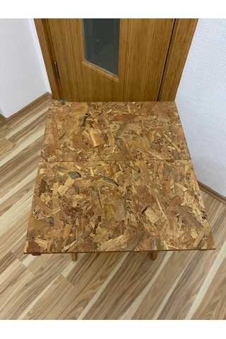 Apak Ahşap Osb Yüzeyli Katlanır Masa 60 CM 50 CM Bambu