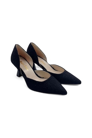 Dina Siyah Şık Ve Zarif Kadın Stiletto Topuklu Ayakkabı Siyah