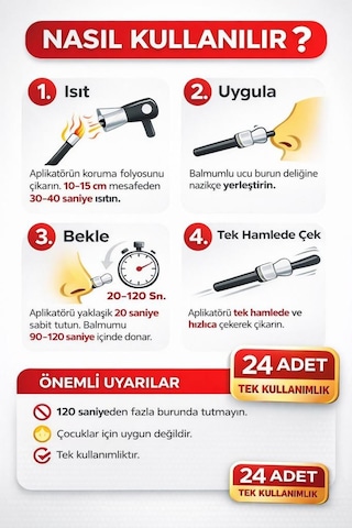 Redmax Tek Kullanımlık Burun Ve Kulak İçin Ağda Çubuğu 24'lü Paket Loli Wax