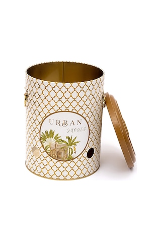 Forrest Yellow Urban Desenli Metal Soğanlık, 17.5 X 22.5 Cm, 5 Lt