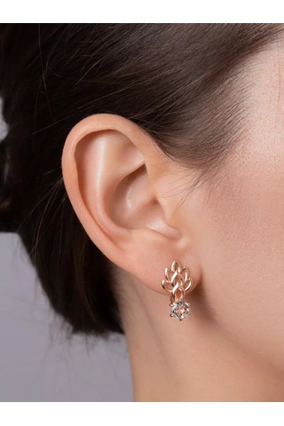 Lepta Gümüş Taşlı Dağ Kristali Küpeler 925 195730772 Altın