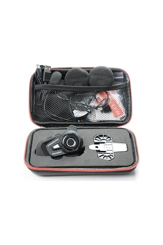 Knmaster Kn6100 Pro3.nesil Motosiklet Kask Intercom Bluetooth İnterkom Kulaklık Seti Karbon Siyah