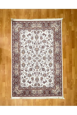 Klasik Osmanlı Motifli 120 X 180 Dijital Baskı Halı Beyaz