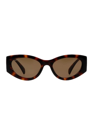 Gucci Gg 1691s 002 54 Kadın Cat Eye Kırçıllı Kahverengi Kemik Güneş Gözlüğü Kahverengi