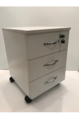 Üç Çekmece Kilitl Komidin(Montajlı)