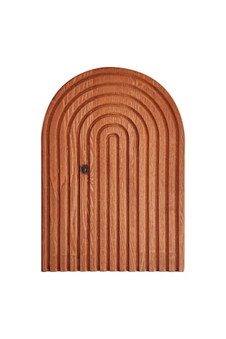 Premium Gökkuşağı Sunum Tahtası Koyu Kahve 30x18 Cm Renkli