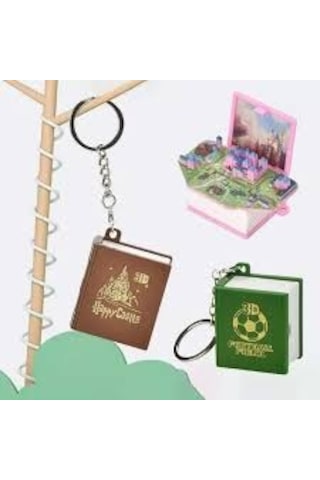 3d Pop-up Kitap Anahtarlık