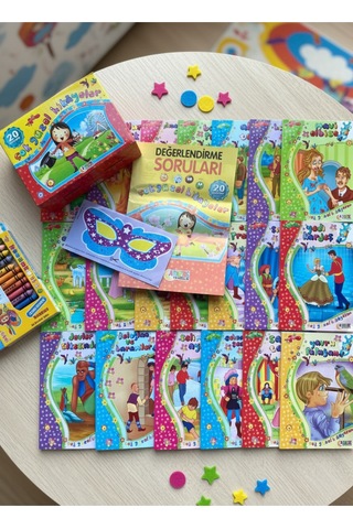 2. Ve 3. Sınıflara Göre Setli Çok Güzel Hikayeler 20 Kitap - Hediyeli - Değerlendirme Sorulu