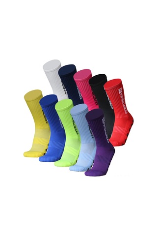 Gajeena Profesyonel Futbol Çorabı Silikon Sucuklu Yalıtkan Anti-kayma Egzersiz Trening Çorapları Kırmızı Kırmızı