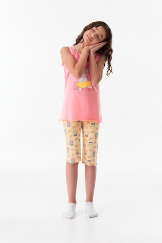 Fullamoda Kedi Baskılı Bisiklet Yaka Kız Çocuk Pijama Takımı 24mıcg631212238-pembe 24MICG631212238-Pembe