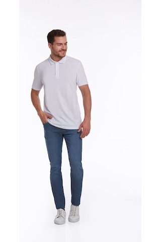 Hatemoğlu Regular Fit Pamuk Polo Yaka Erkek Tişört Beyaz