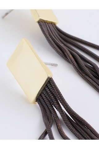 Jimmy Key Jimmy Key Altın Rengi Püskül Detaylı Modern Küpe 6sw437534150