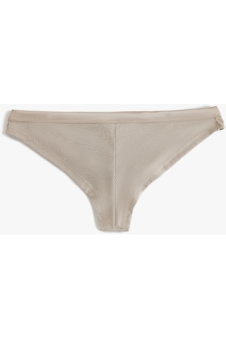 Koton Brief Külot Fitilli Saten Bel Detaylı Gri 4slk30162mk Gri