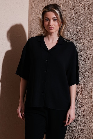 Fashion Friends Bayan Gömlek 25y0605k1 Siyah Siyah