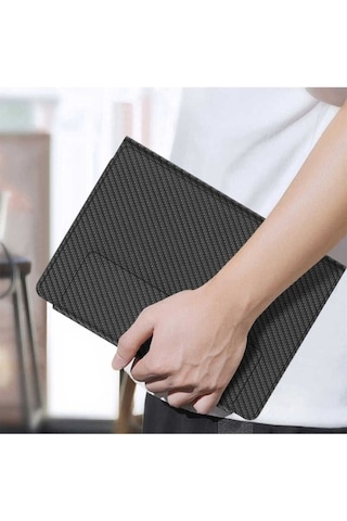 Samsung Uyumlu Galaxy Z Fold 3 Kılıf Standlı Bluetooth Klavyeli Zore Kıpta Keyboard Set Kılıf Siyah