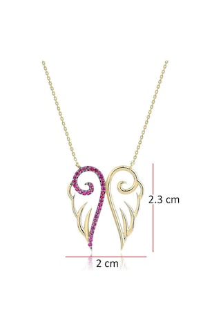 Yakutlu Melek Kolye Rose Gold