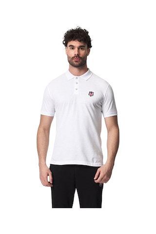 Beşiktaş Lisanslı Beyaz Polo T-shirt Uv Kutu