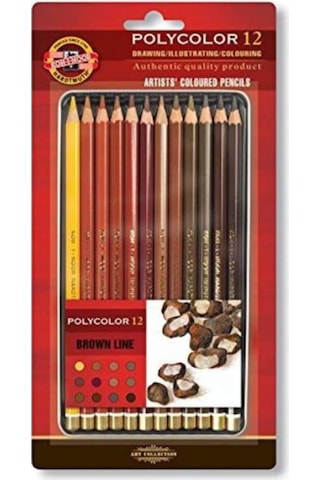 Koh-i-noor Polycolor Artist Kuru Boya Kalemi Kahverengi Tonlar Me
