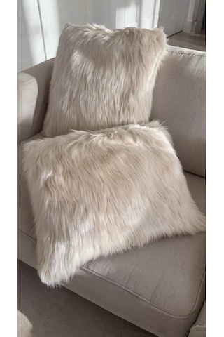 Home Yumuşak Dokulu Krem Bej Kare Kırlent Kılıfı 2 Li Set Çok Renkli