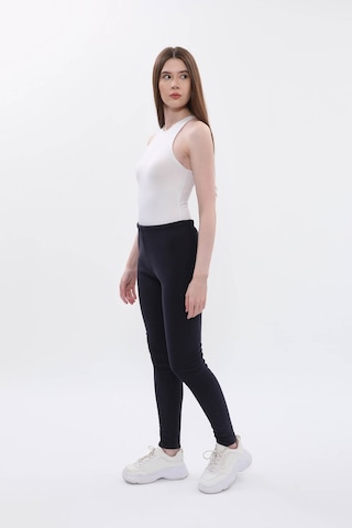 Kadın Yüksek Bel İçi Polarlı Tayt Lacivert