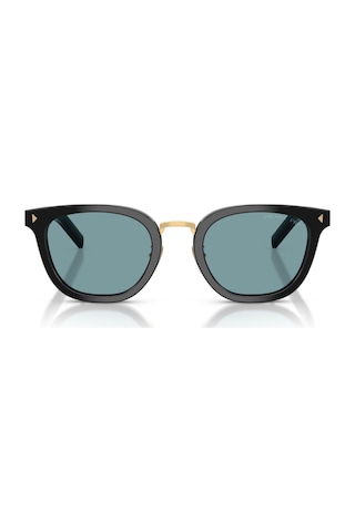 Prada Pr C01sd 16k04d 49 Unisex Polarize Oval Aynalı Siyah Kemik Güneş Gözlüğü Siyah