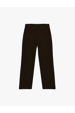Koton Pile Detaylı Cepli Geniş Paça Kumaş Pantolon Kahverengi 6sak40143pw Kahve