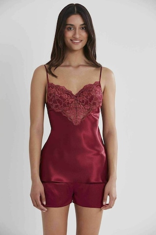 Pierre Cardin 425 Saten Şort Takım Bordo 001