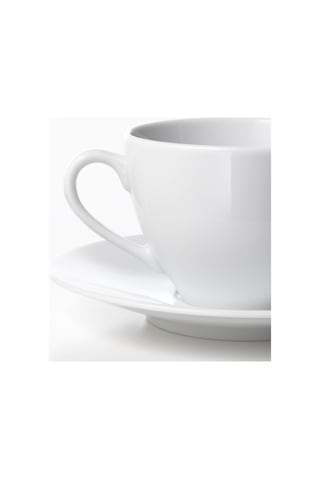 Ikea Vardera Porselen Fincan Ve Tabak 7 Cm 200 Ml Beyaz 2 Parça