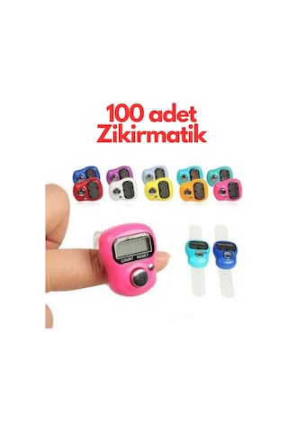 Yüzük Zikir Matik 100 Adet Çok Renkli