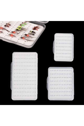 Jeehugo Orta Boy Dayanıklı Abs Fly Fishing Kutusu - İç Eva Köpük İle Sinirli Uçak Balıkçılığı Aksesuarı