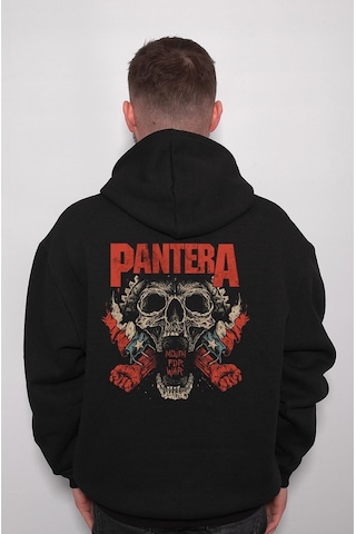 Baskwear Pantera Skull Kuru Kafa Heavy Metal Sweatshirt Unisex Kapüşonlu Hoodie SIYAH