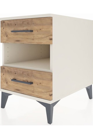 Kronos Komodin Tek Raflı 2 Çekmeceli 44x59x64 Aytaşı-çam Aytası