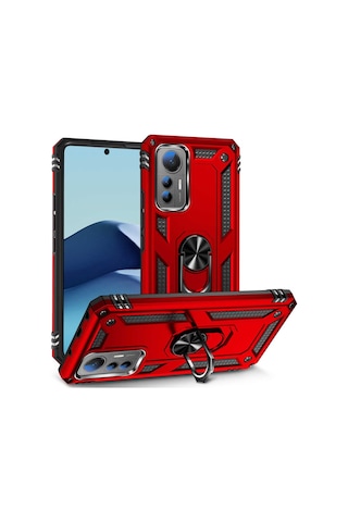 Xiaomi Mi 12 Lite Kilif Zore Vega Yüzüklü Standli Zirh Kilif 559731790