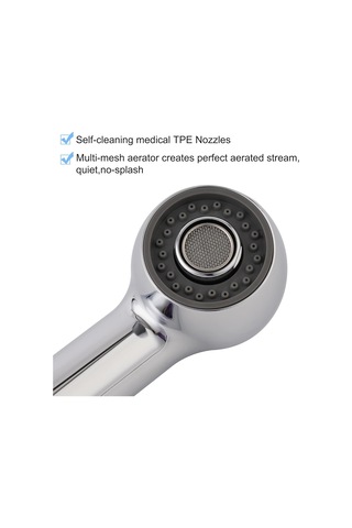 Çekin Lavabo Püskürtücü Kafa Değiştirme, 2 Fonksiyon Mutfak Lavabo Musluğu Püskürtücü Kafa, Püskürtme Kafası Musluk Kafası Mutfak Musluk Püskürtücü Spout, Chrome 2