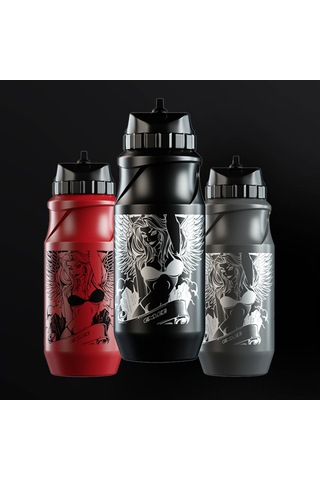 Youmex Spor Su Şişesi 650ml - Bisiklet, Yürüyüş, Kamp İçin - Pp+pe+pc Malzeme - Siyah-renkli - Isı Dayanıklı Siyah