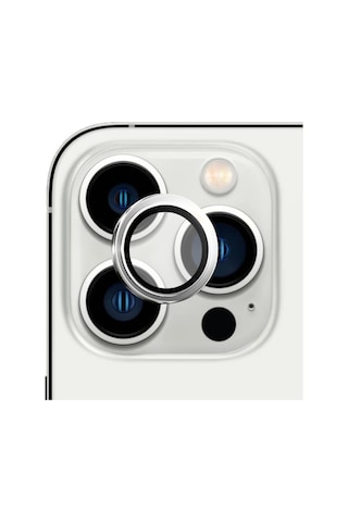 Safeus Safir Temperli Kamera Lens Koruyucu Apple Uyumlu iPhone 13 Pro Max Ve İle Beyaz