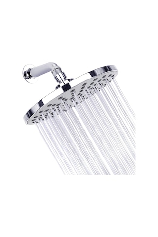 Skycity "8 İnç Yüksek Basınçlı Duş Başlığı - Abs Malzeme, G1/2 Bağlantı, Kireç Önleyici Nozullar" Gümüş