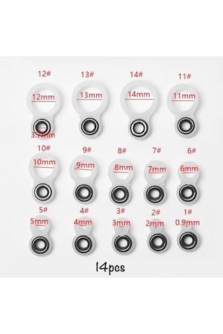 MSO Olta Balıkçılık Silikon & Seramik Kamış Misina Halkaları Set 14 Parçalı 1 Set
