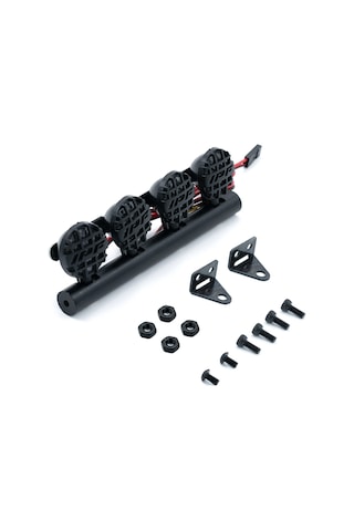 Honmex 1/10 Rc Araçları İçin Evrensel Led Far Seti - Traxxas Trx-4, Axial Scx10, Rc4wd Uyumlu, 4 Lü Çemberli Ipf Farlar, 5v-7.4v, Gerçekçi Simülasyon