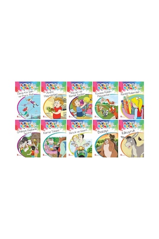 2.sınıf Okumayı Sevdiren Renkli Resimli Hikayeler 8 - 10 Kitap