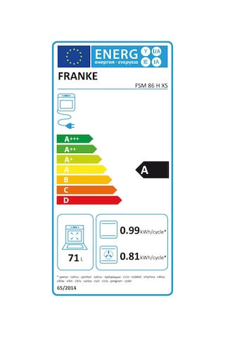 Franke Smart FSM 86 H XS Inox + Nero 71 LT Ankastre Fırın