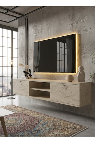 Resital Tv Ünitesi S1835-6 Traverten Traverten