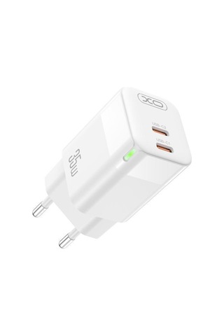 Özel Seri Priz Şarjı Pratik Adaptör Ce07 Eu Çift Type-c Çıkışlı 35w Pd Hızlı Şarj Adaptörü